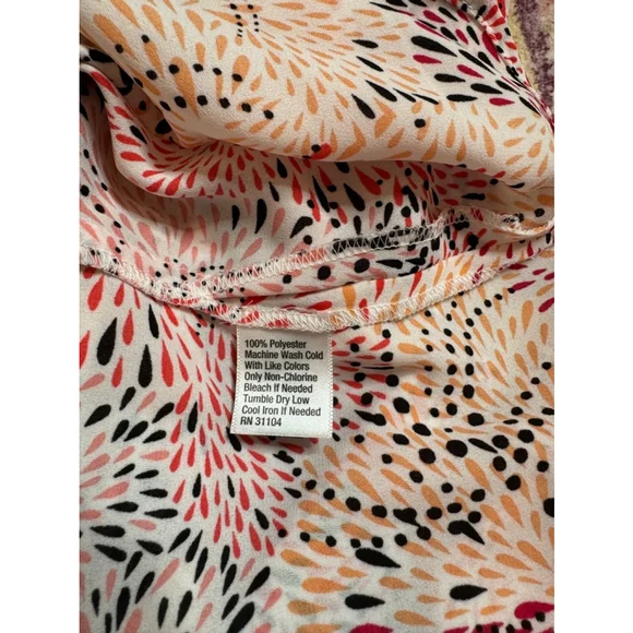 Women's The Limited Blouse, Size L, White pink orange yellow and‎ blue - Picture 6 of 6